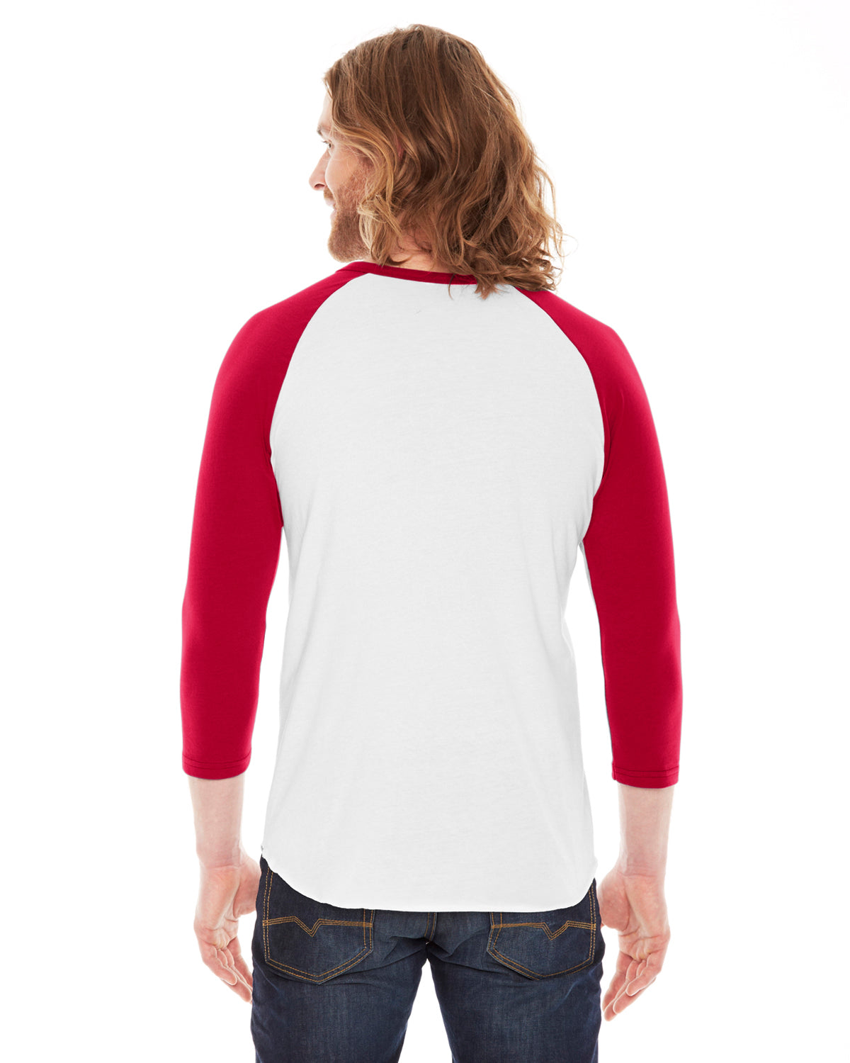 BB453 American Apparel 3 4 Sleeve Raglan T Shirt BELY CUSTOM PRINTING