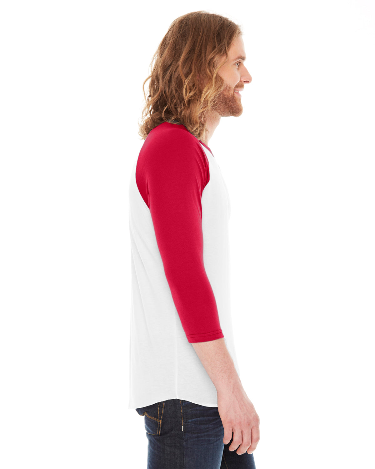 BB453 American Apparel 3 4 Sleeve Raglan T Shirt BELY CUSTOM