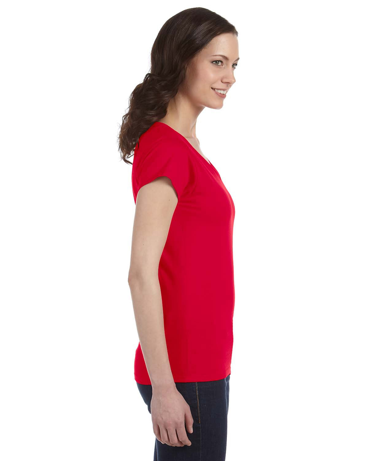 Gildan Ladies Softstyle Fitted V Neck